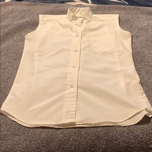 Equestrian sleeveless riding shirt.
